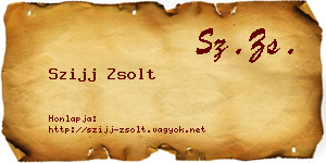 Szijj Zsolt névjegykártya